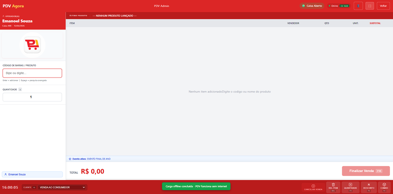 PDV Agora — captura de tela